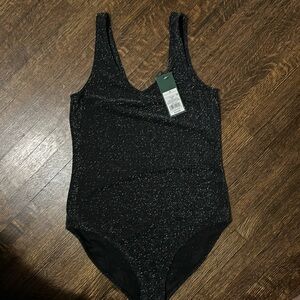 Wild fable black and silver Bodysuit size small
